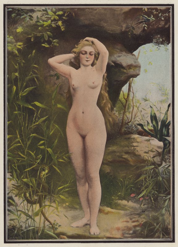 Eve (väri litho) tekijältä Fernand Lematte