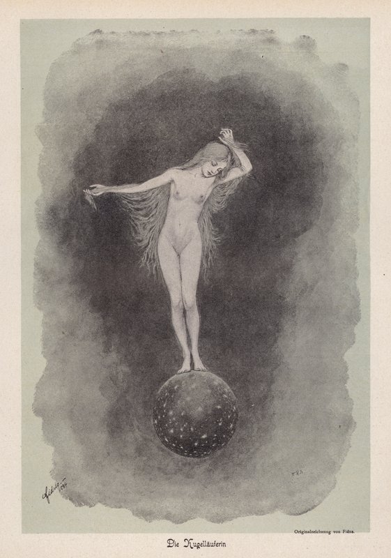 The Ball Runner (litho) tekijältä Fidus