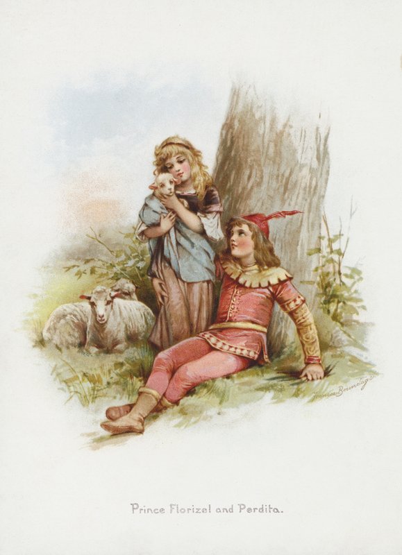 Prinssi Florizel ja Perdita (chromolitho) tekijältä Frances Brundage