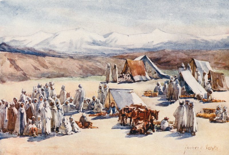 Markkinapäivä, Timgad (värilitro) tekijältä Frances Nesbitt