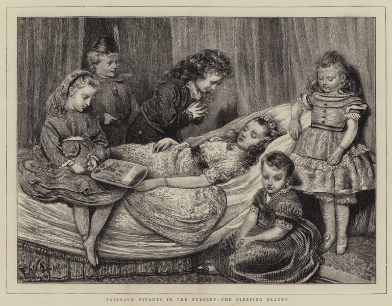 Tableaux Vivants lastenhuoneessa, Prinsessa Ruusunen tekijältä Francis Wilfred Lawson
