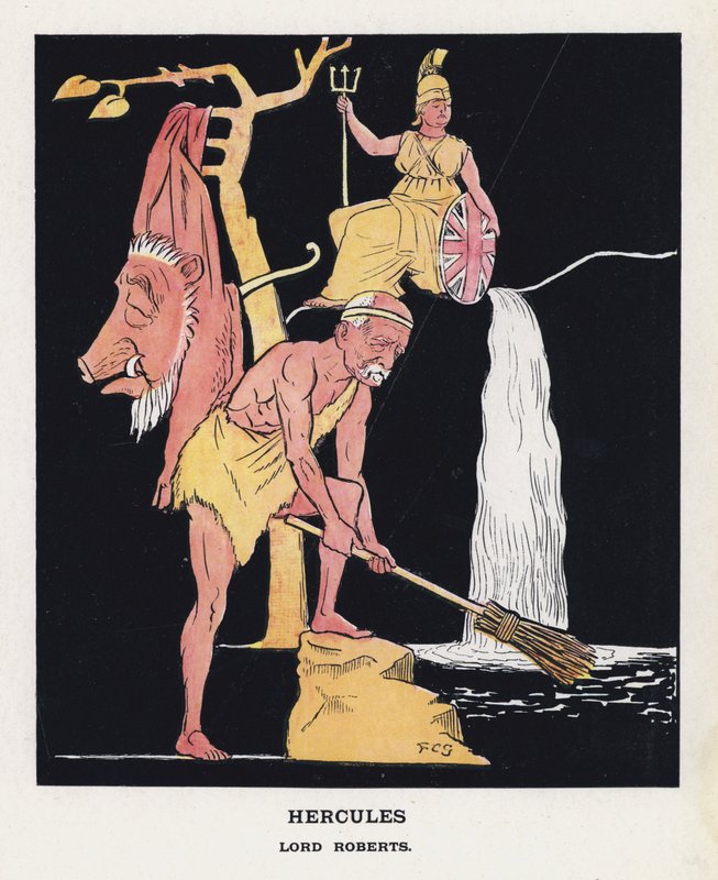 Hercules, Lord Roberts (väri litho) tekijältä Francis Carruthers Gould