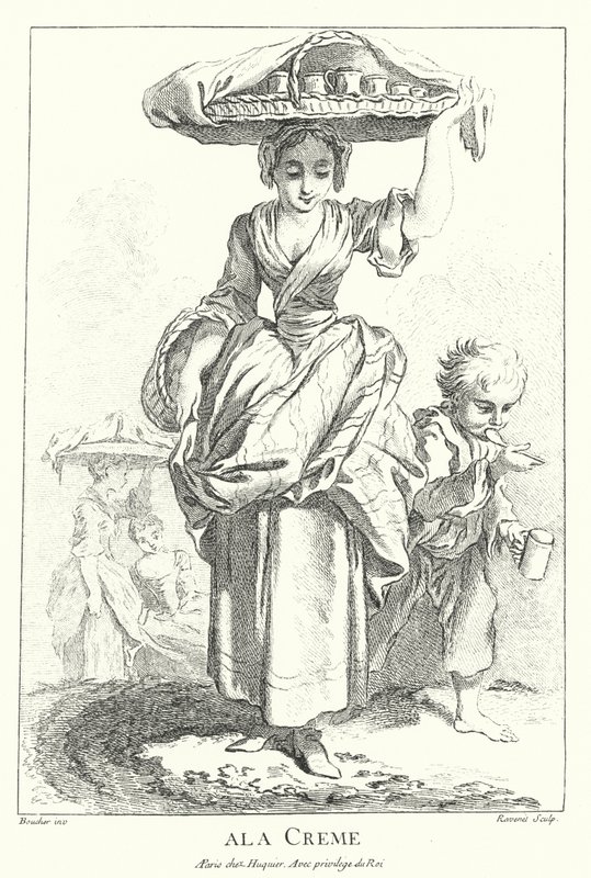 Kerman myyjä (kaiverrus) tekijältä Francois (after) Boucher