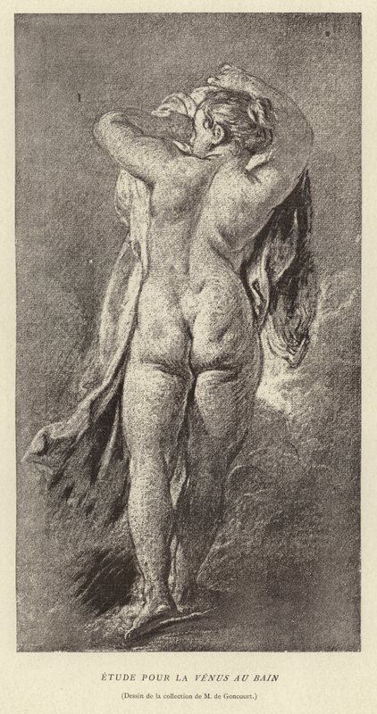 Tutkimus Venus in the Bath tekijältä Francois (after) Boucher