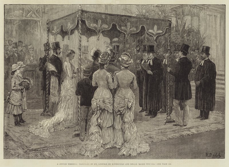 Juutalaiset häät, Leopold de Rothschildin ja Marie Perugian avioliitto, Leopold de Rothschildin ja Marie Perugian avioliitto. tekijältä Frank Dadd