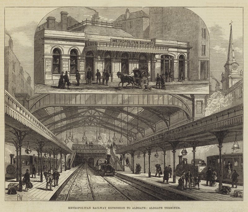 Metropolitan Railway Extension Aldgateen, Aldgaten terminaaliin tekijältä Frank Watkins