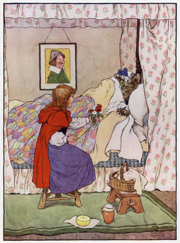 Punahilkka (väri litho) tekijältä Frank Adams