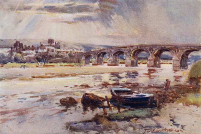 Hexham (väri litho) tekijältä Frank Southgate