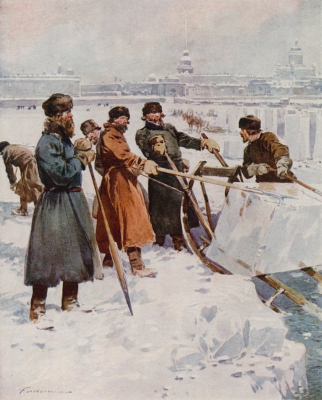 Jään leikkaaminen Nevalla tekijältä Frederic de Haenen