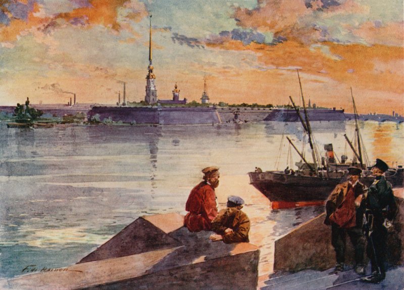 Neva-joen palatsin laituri tekijältä Frederic de Haenen