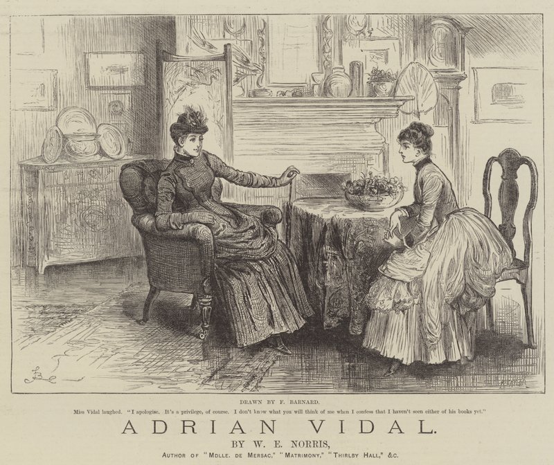Adrian Vidal, kirjoittanut W E Norris tekijältä Frederick Barnard