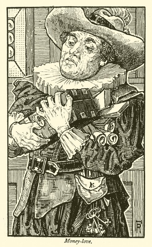 Raha-rakkaus (kaiverrus) tekijältä Frederick Hurten Rhead