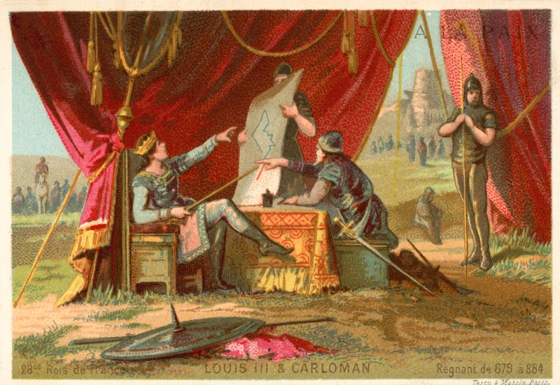 Ludvig III ja Carloman, frankkien kuningas tekijältä French School