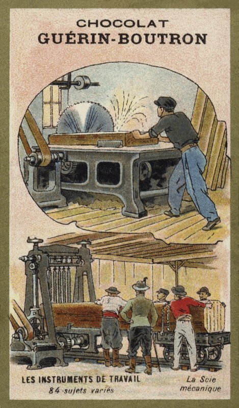 Mekaaniset sahat (chromolitho) tekijältä French School