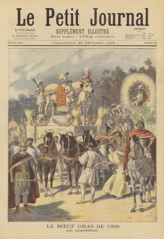 Lihotun härän kulkue Pariisissa, 1896 tekijältä French School