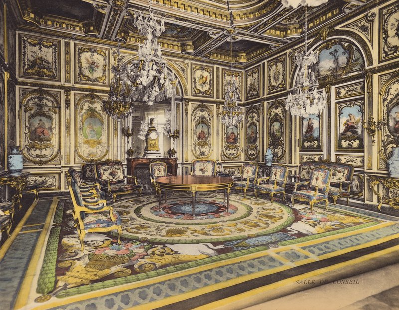 Fontainebleau: neuvoston istuntosali (värikuva) tekijältä French Photographer