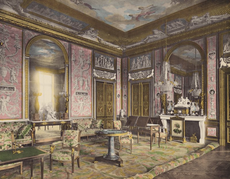 Fontainebleau: Salon de Musique (värikuva) tekijältä French Photographer