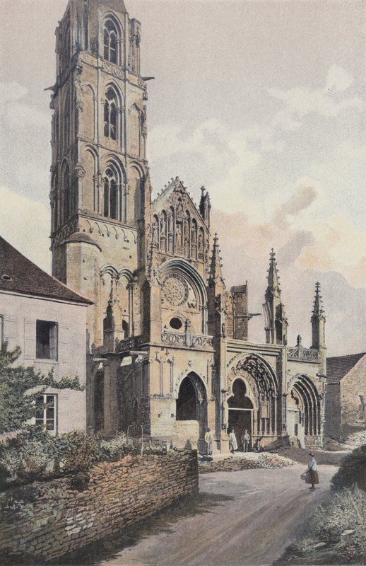 Saint-Pere-sous-Vezelay, kirkko, luoteen julkisivu (ennen restaurointia) tekijältä French Photographer