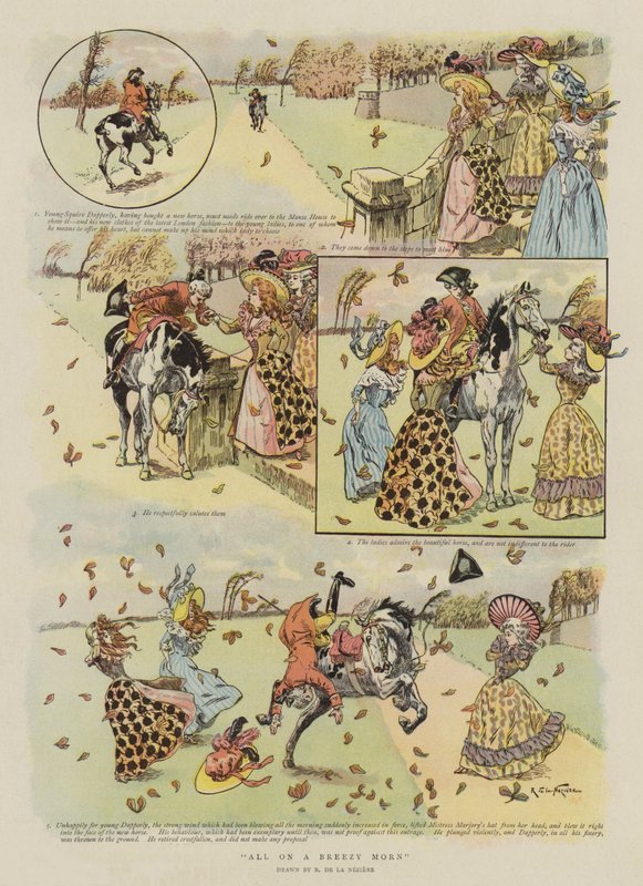 Kaikki on tuulinen aamu (chromolitho) tekijältä French School