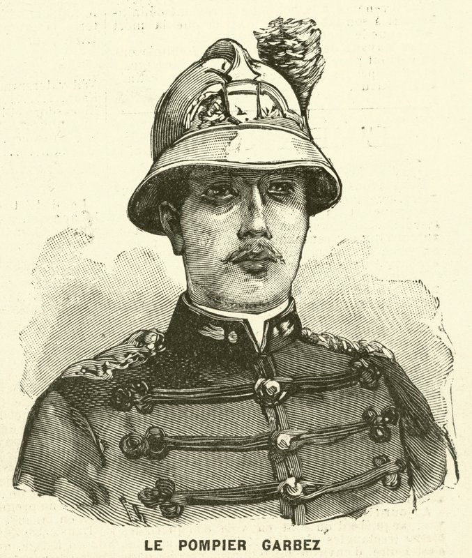 Alphonse Garbez, ranskalainen palomies (kaiverrus) tekijältä French School