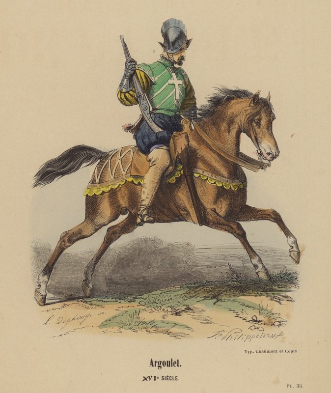Argoulet, XVIth Century (värillinen kaiverrus) tekijältä French School