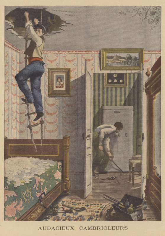 Rohkeat murtovarkaat (väri litho) tekijältä French School