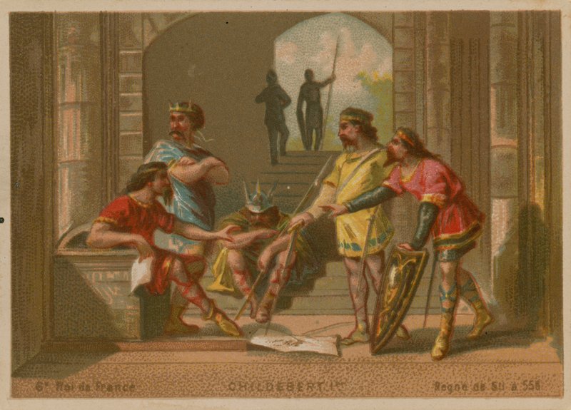 Childebert I, Ranskan kuningas (c 496-558) tekijältä French School
