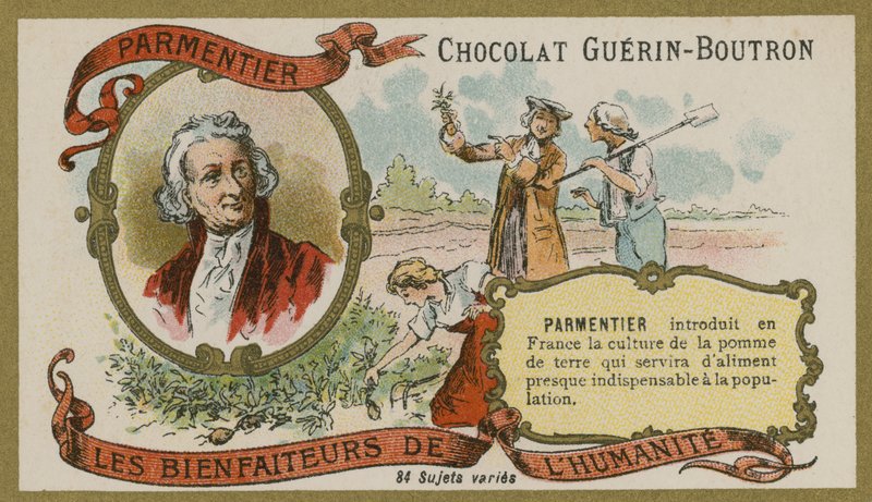 Suklaa Guerin-Boutron-kauppakortti, Antoine-Augustin Parmentier tekijältä French School