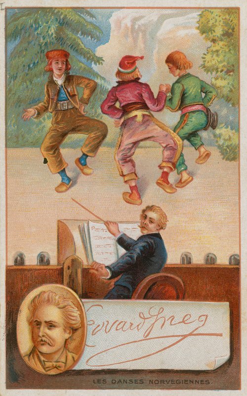 Säveltäjä Edvard Grieg ja Norwegian Dances tekijältä French School