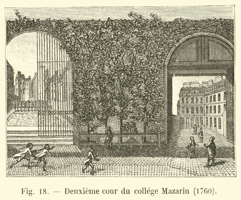 Mazarinin yliopiston toinen piha, 1760 tekijältä French School