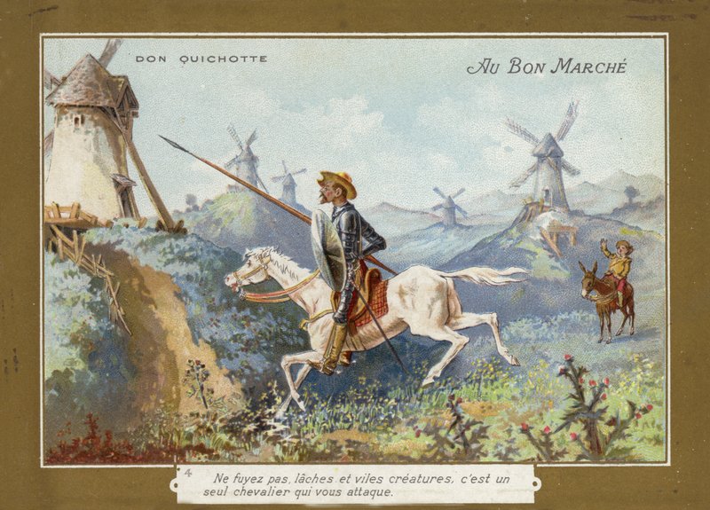 Don Quijote hevosen selässä tekijältä French School