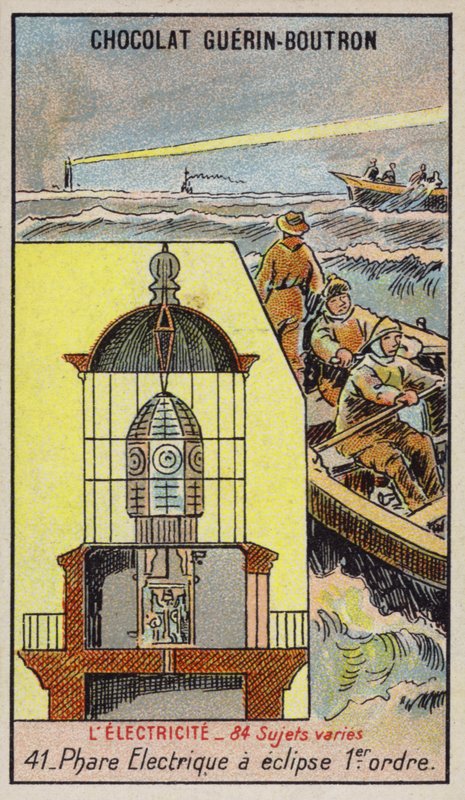 Sähkömajakka (chromolitho) tekijältä French School