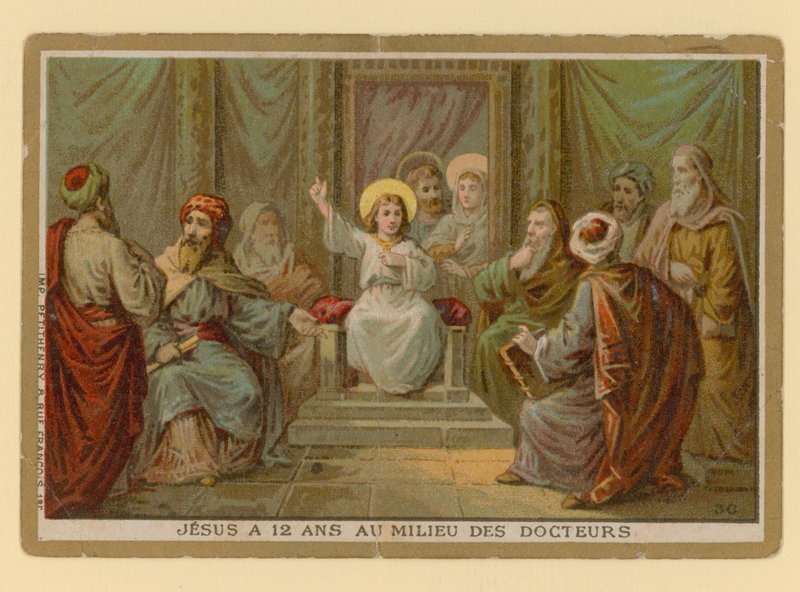 Jakso Jeesuksen Kristuksen elämässä (kromoliittinen) (chromolitho) tekijältä French School