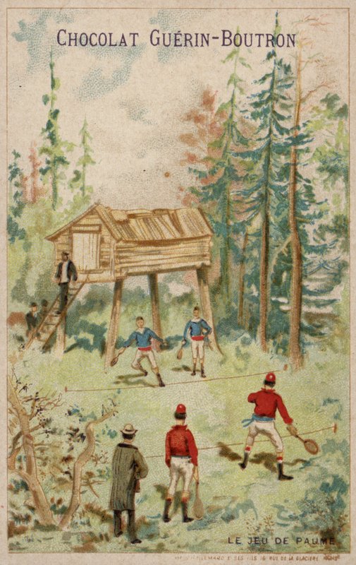 Tennispeli (chromolitho) tekijältä French School
