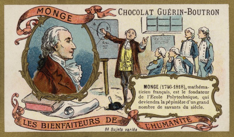 Gaspard Monge, ranskalainen matemaatikko (chromolitho) tekijältä French School
