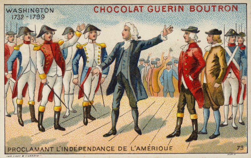 George Washington julisti Amerikan itsenäisyyden (chromolitho) tekijältä French School