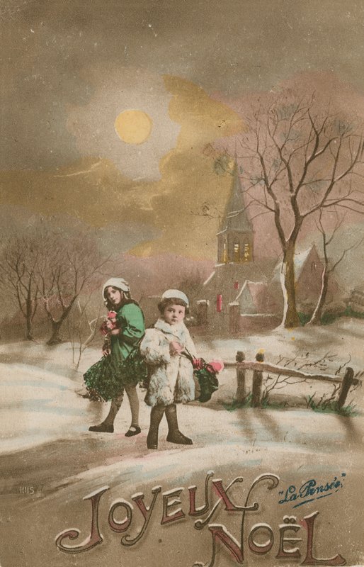 Hyvää joulua. Postikortti lähetetty 1913. tekijältä French School