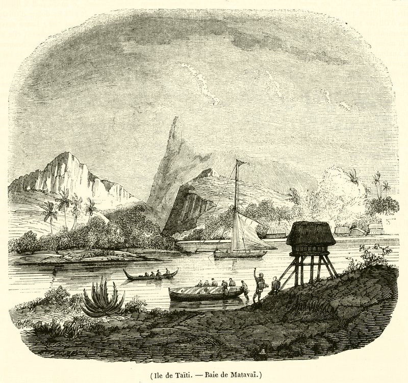 Ile de Taiti, Baie de Matavai (kaiverrus) tekijältä French School