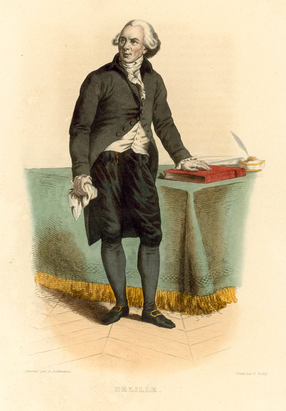 Jacques Delille (värillinen kaiverrus) tekijältä French School