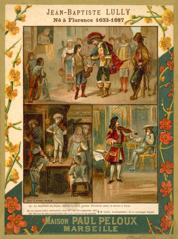 Jean-Baptiste Lully, ranskalainen muusikko ja säveltäjä (chromolitho) tekijältä French School