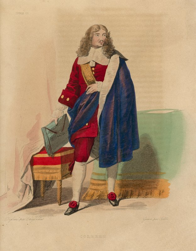Jean Baptiste Colbert (värillinen kaiverrus) tekijältä French School