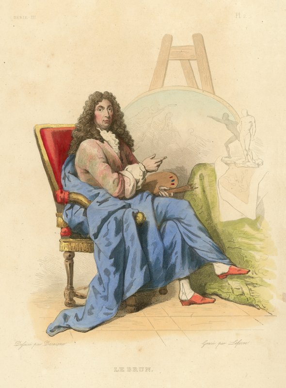 Le Brun (värillinen kaiverrus) tekijältä French School