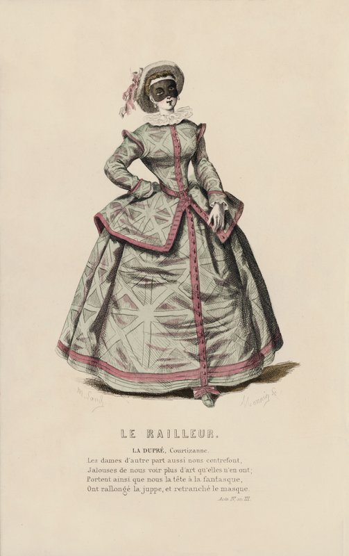 Le Railleur, La Dupre, Courtizanne (värikaiverrus) tekijältä French School