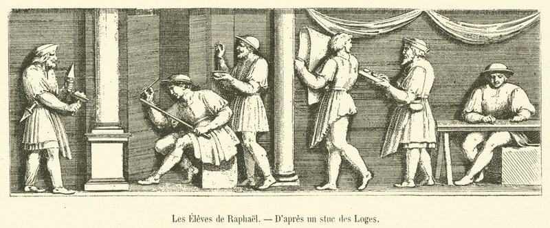 Rafaelin oppilaat (kaiverrus) tekijältä French School