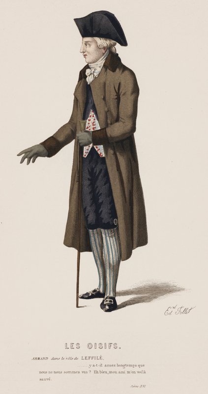 Les Oisifs, kohtaus XVI (värikaiverrus) tekijältä French School