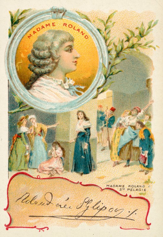 Madame Roland, Ranskan vallankumouksellinen (chromolitho) tekijältä French School