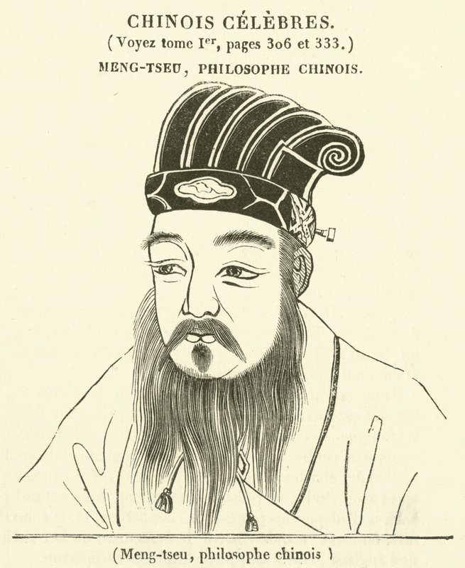 Meng-tzu, kiinalainen filosofi (kaiverrus) tekijältä French School