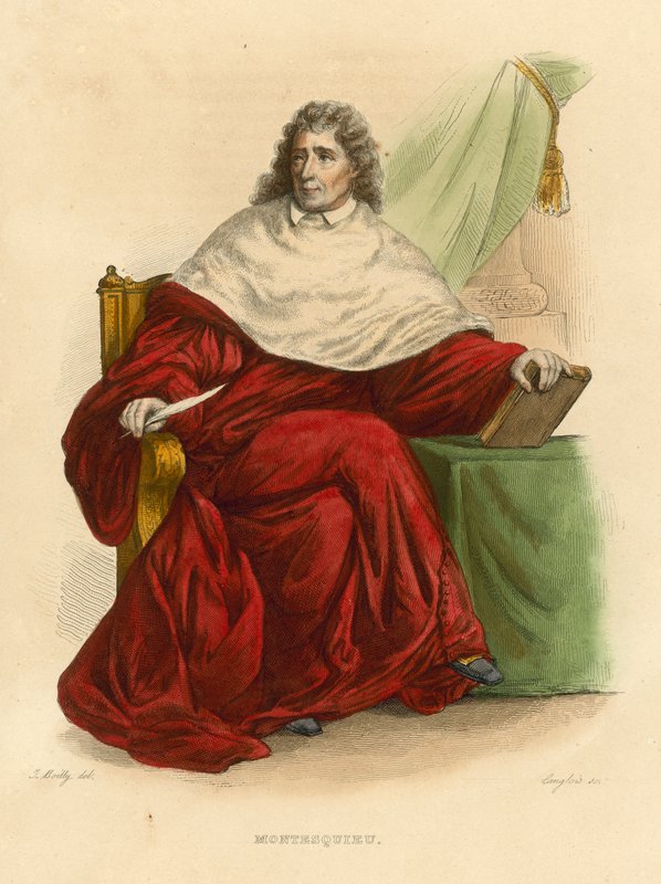 Montesquieu (värillinen kaiverrus) tekijältä French School