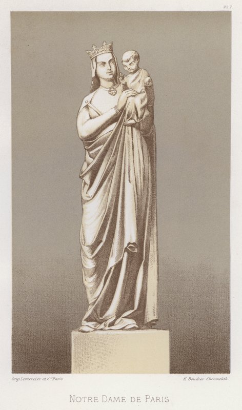Notre Dame de Paris (väri litho) tekijältä French School