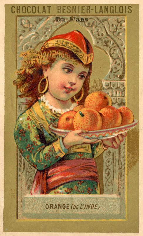 Appelsiinit Intiasta (chromolitho) tekijältä French School